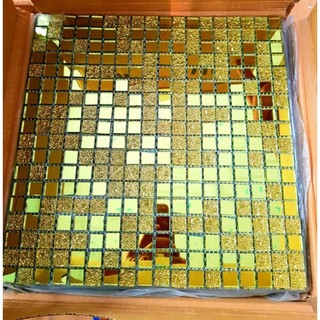 Gạch mosaic vàng cao cấp. gạch kiếng ốp tường
