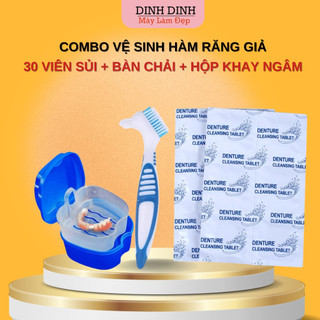 Combo vệ sinh hàm răng giả, làm sạch răng giả, hàm tháo lắp