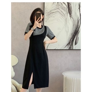 Đầm body thun phối màu siêu đẹp