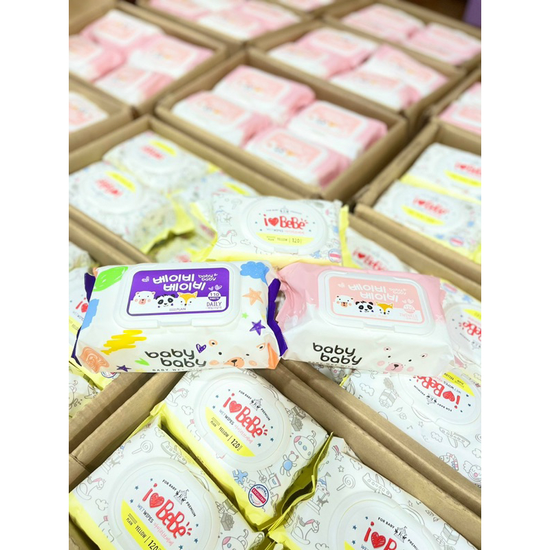 KHĂN GIẤY ƯỚT KHÔNG MÙI HÀN QUỐC I LOVE BEBE - AN TOÀN CHO DA BÉ