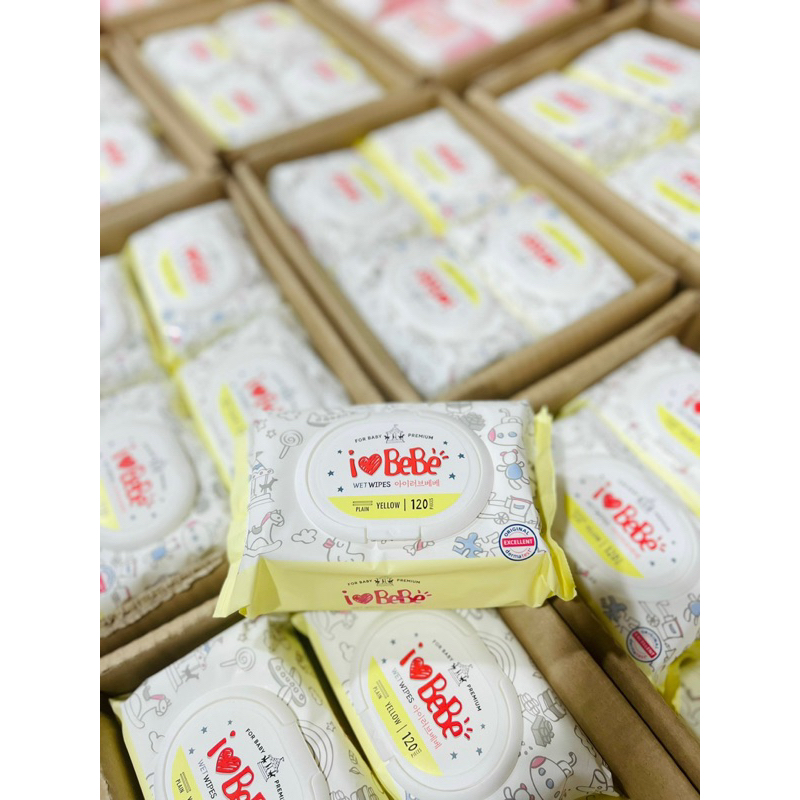 KHĂN GIẤY ƯỚT KHÔNG MÙI HÀN QUỐC I LOVE BEBE - AN TOÀN CHO DA BÉ
