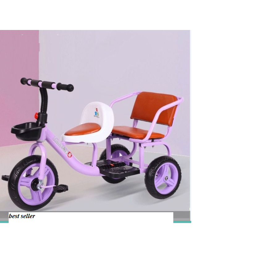 Rẻ vô đối, đại hạ giá xe đạp xích lô 2 ghế ngồi cho bé, tải trọng 45kg