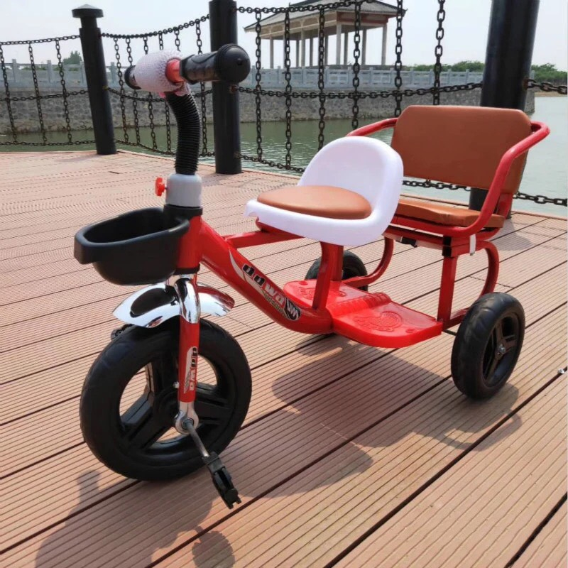 Rẻ vô đối, đại hạ giá xe đạp xích lô 2 ghế ngồi cho bé, tải trọng 45kg