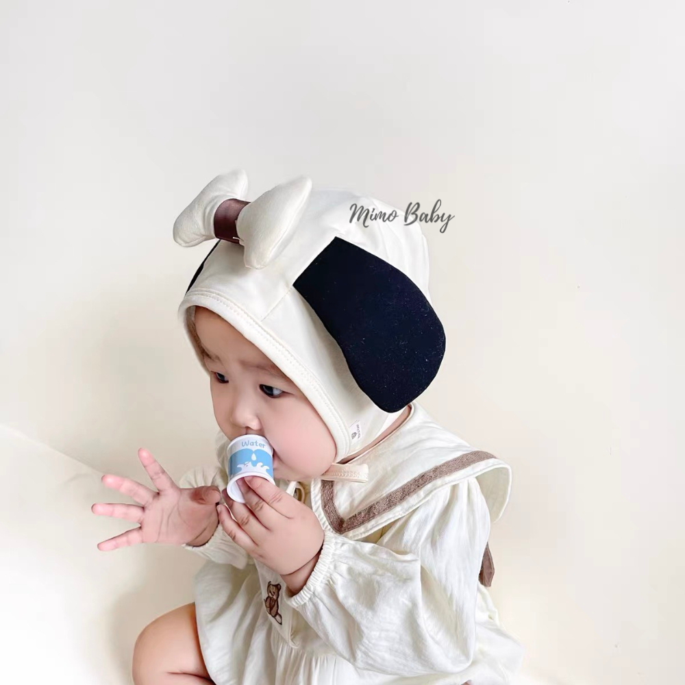 Mũ cotton tai cún khúc xương bằng bông đáng yêu cho bé MD257 Mimo Baby