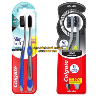 Bàn chải đôi đánh răng Colgate đủ loại : slimsoft, advanced, 360