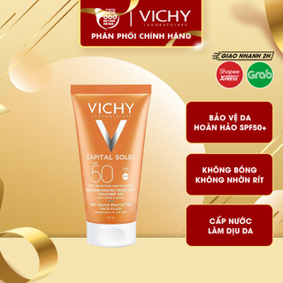 Kem Chống Nắng Cho Da Dầu, Không Nhờn Rít Vichy Ideal Soleil Mattifying Face Fluid Dry Touch SPF50+ 50ml
