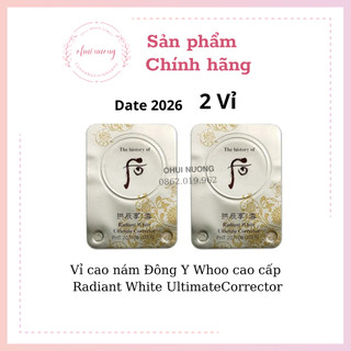 COMBO 2 Vỉ Cao dưỡng sáng da và sạm nám tàn nhang Whoo cao cấp Radiant White UltimateCorrector