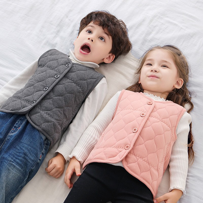 Áo ghi lê trẻ em, ghile lót nỉ trần bông lông cừu siêu ấm nhiều màu cho bé trai bé gái từ 5kg đến 32kg mặc đi học đi chơ