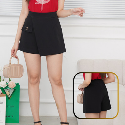 Quần sooc nữ NS09 giả váy màu đen Loza LQ303215DE