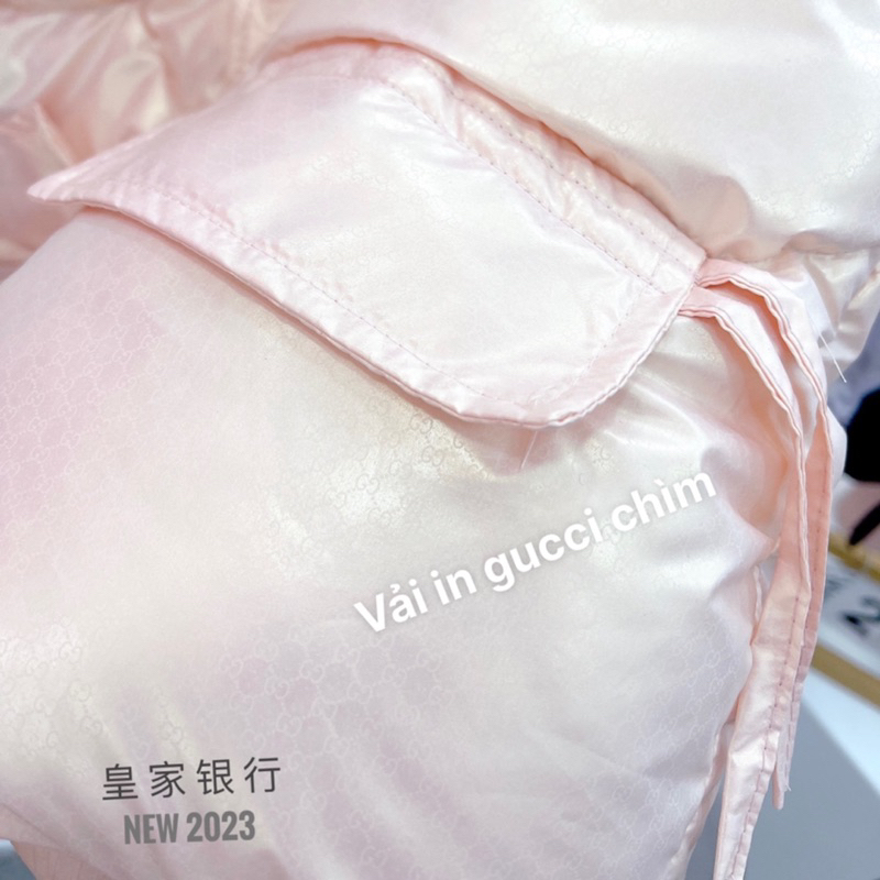 Áo phao gile nữ Gucci vân chìm, Áo khoác Gile Hàn Quốc phao bóng hottrend màu Đen, Trắng, Hồng, Tím - PAHA SHOP A06