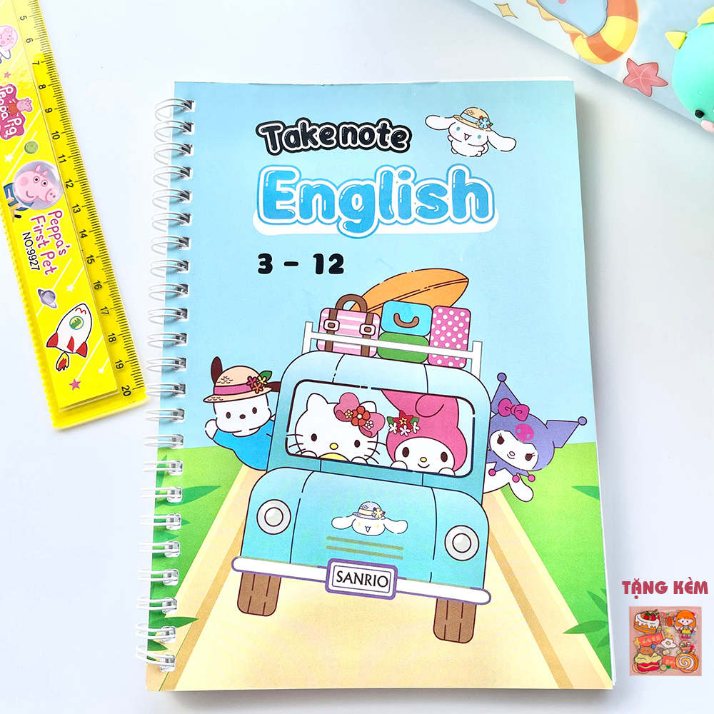 Sổ tay Takenote Tiếng Anh Lớp 3 đến Lớp 12 Thiết Kế Bắt Mắt Bản Mới Nhất