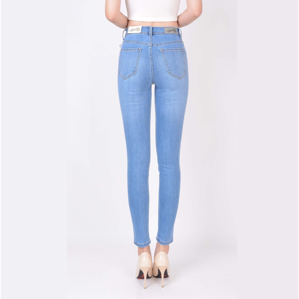 Quần Jean Nữ Skinny Lưng Cao Dáng Ôm XK Quần Bò Nữ Cạp Cao Cotton Co Giãn 4 Chiều Vải Mềm Không Xù Lông