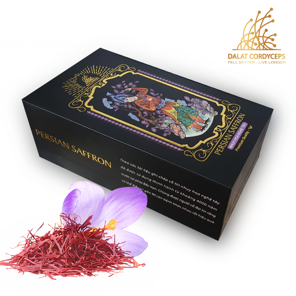 Nhuỵ hoa nghệ tây saffron tây á - Dalat Cordyceps - hộp cao cấp