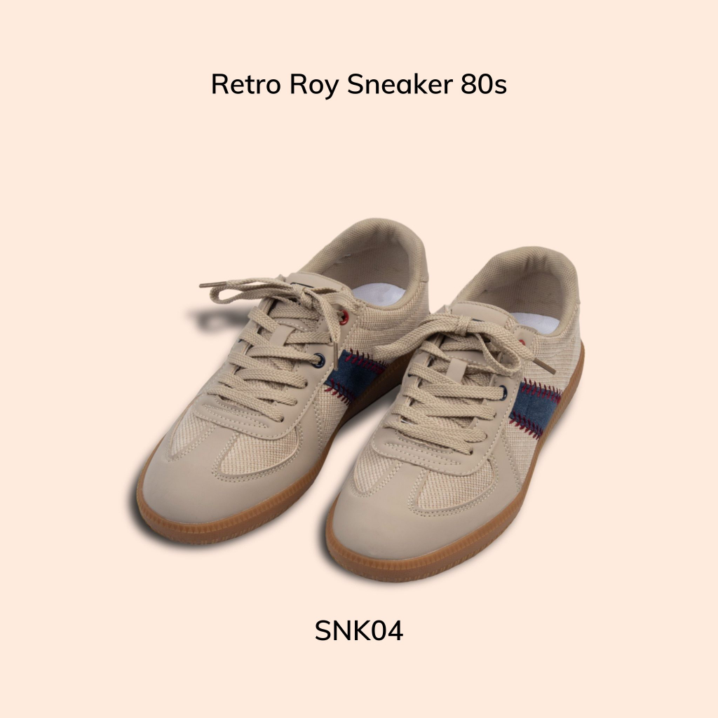 Giày thể thao đế bằng THOMAS STU Simple live gentle mind phong cách Retro Roy Sneaker 80s Thomas SNK04