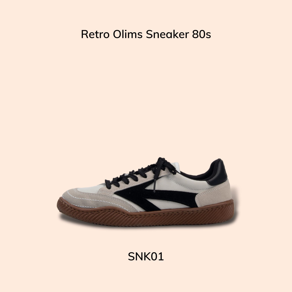 Giày thể thao đế bằng chính hãng THOMAS STU Simple live gentle mind phong cách Retro Olims Sneaker 80s SNK01