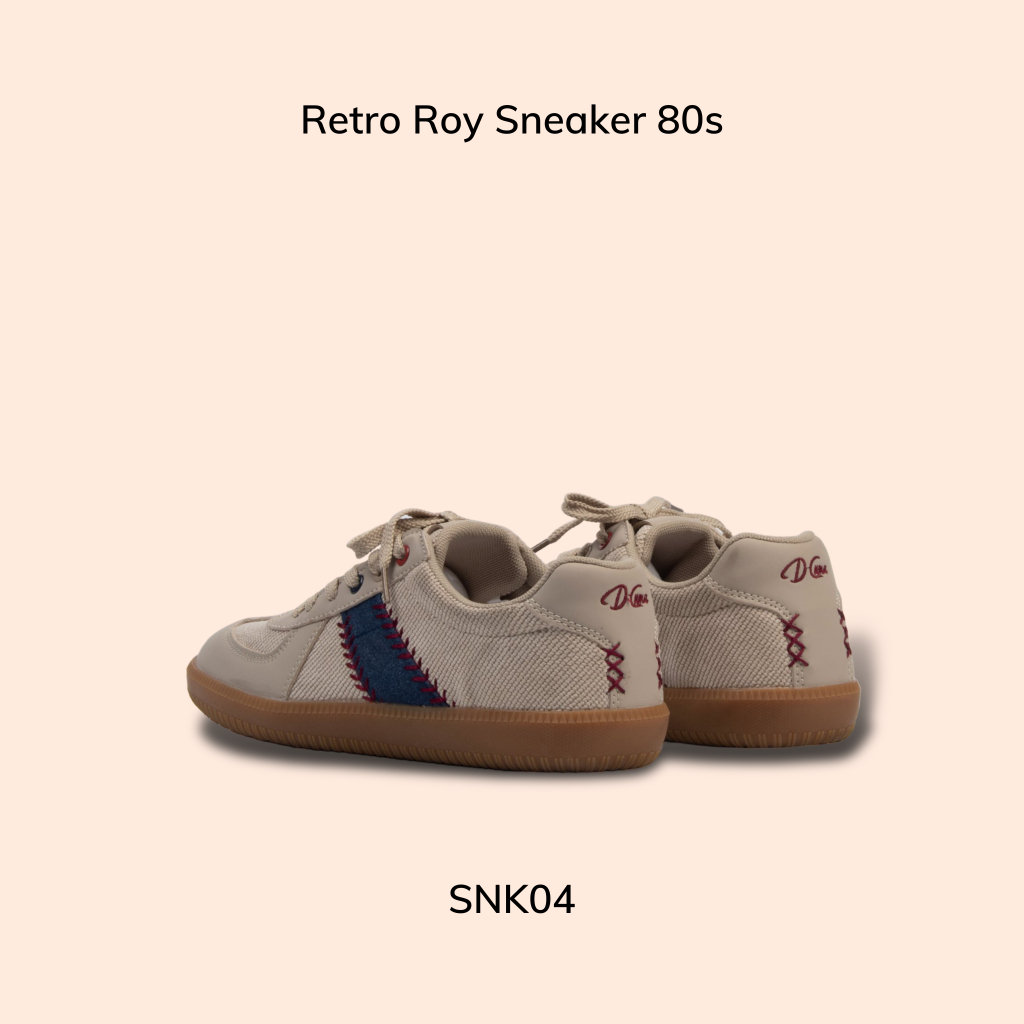 Giày thể thao đế bằng THOMAS STU Simple live gentle mind phong cách Retro Roy Sneaker 80s Thomas SNK04