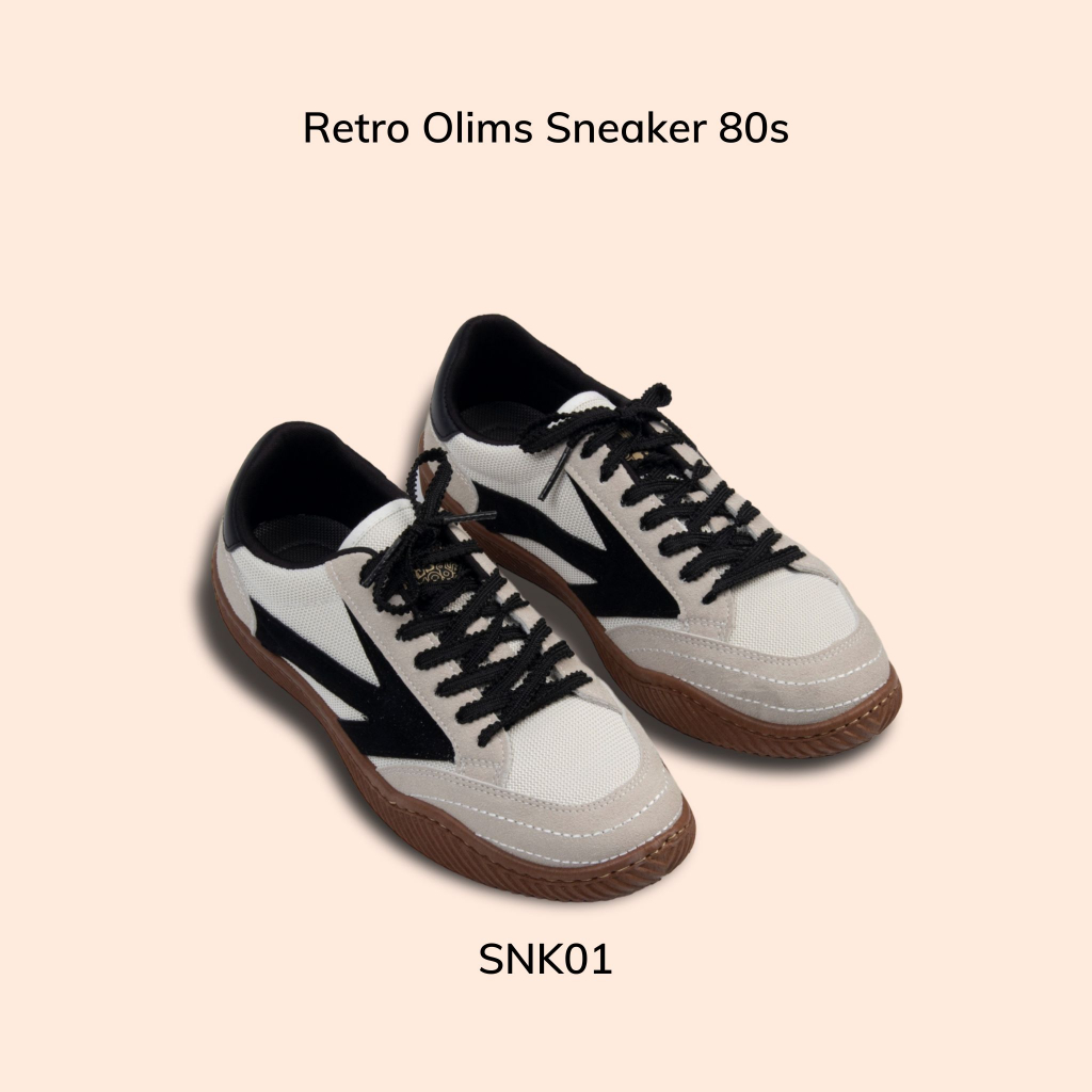 Giày thể thao đế bằng chính hãng THOMAS STU Simple live gentle mind phong cách Retro Olims Sneaker 80s SNK01