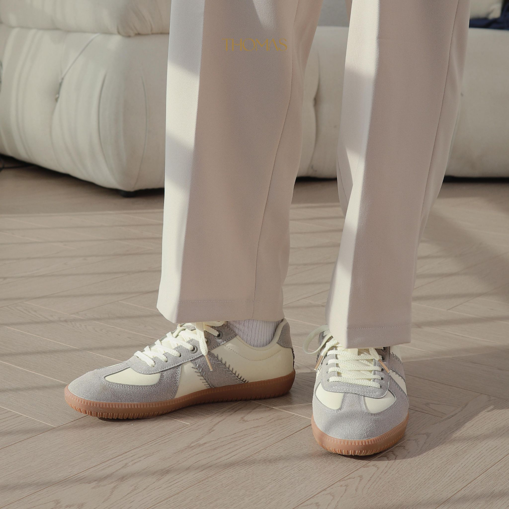 Giày thể thao đế bằng THOMAS STU phong cách Retro Evelyn Sneaker 80s Thomas stu Simple live gentle mind  SNK03