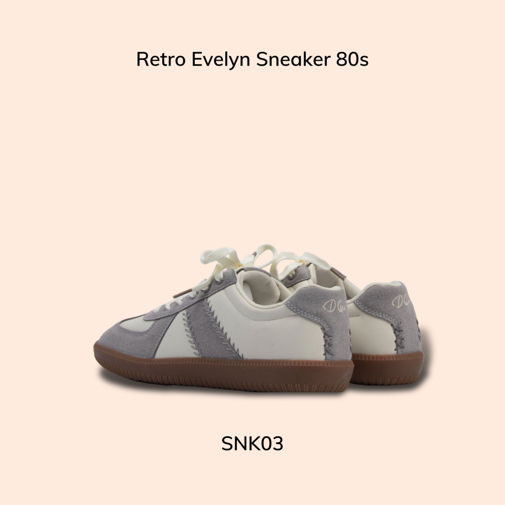 Giày thể thao đế bằng THOMAS STU phong cách Retro Evelyn Sneaker 80s Thomas stu Simple live gentle mind  SNK03