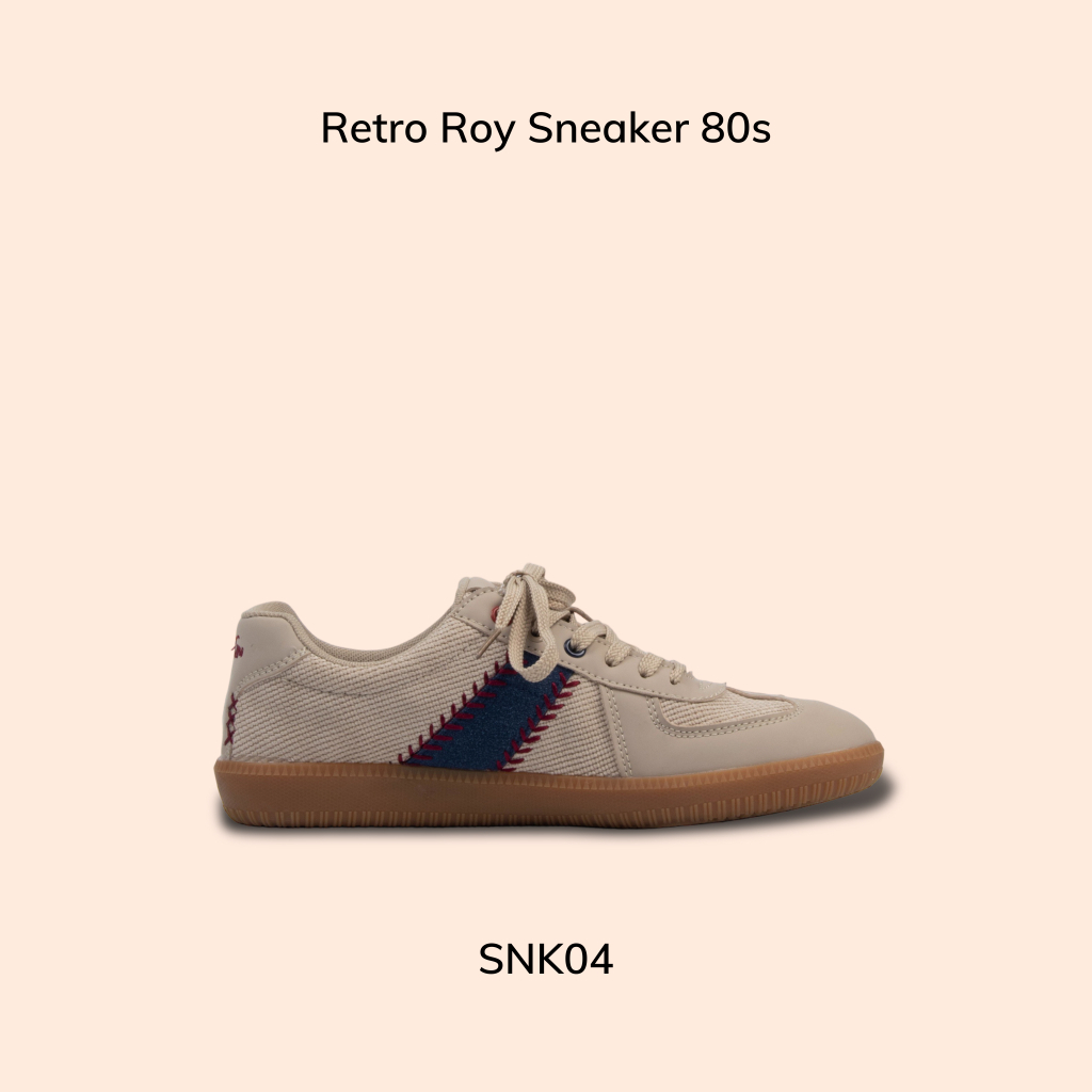 Giày thể thao đế bằng THOMAS STU Simple live gentle mind phong cách Retro Roy Sneaker 80s Thomas SNK04