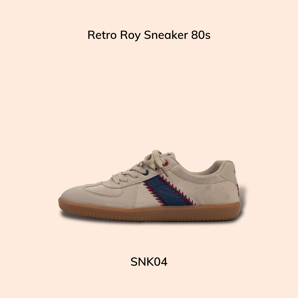 Giày thể thao đế bằng THOMAS STU Simple live gentle mind phong cách Retro Roy Sneaker 80s Thomas SNK04