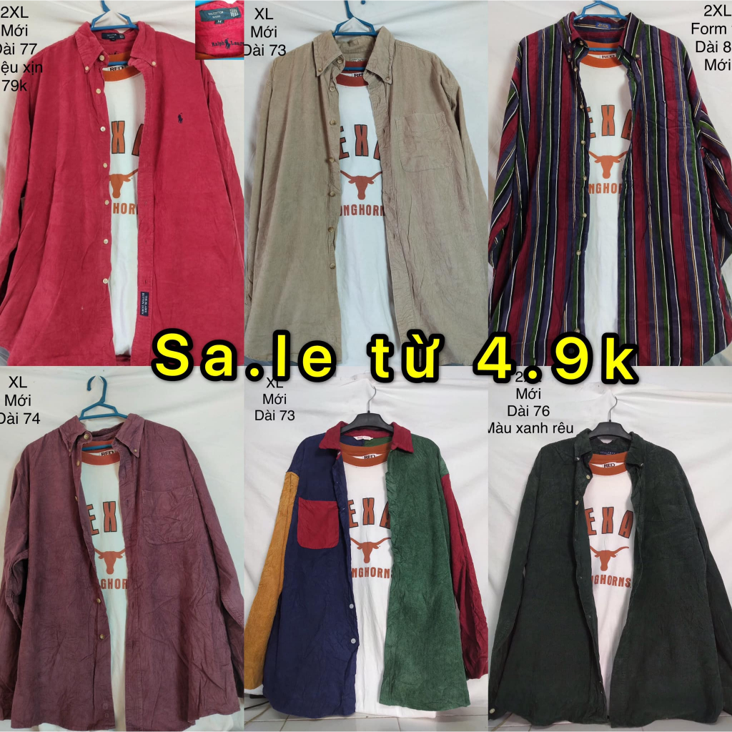 SƠ MI NHUNG TĂM UNISEX TUYỂN SA.LE