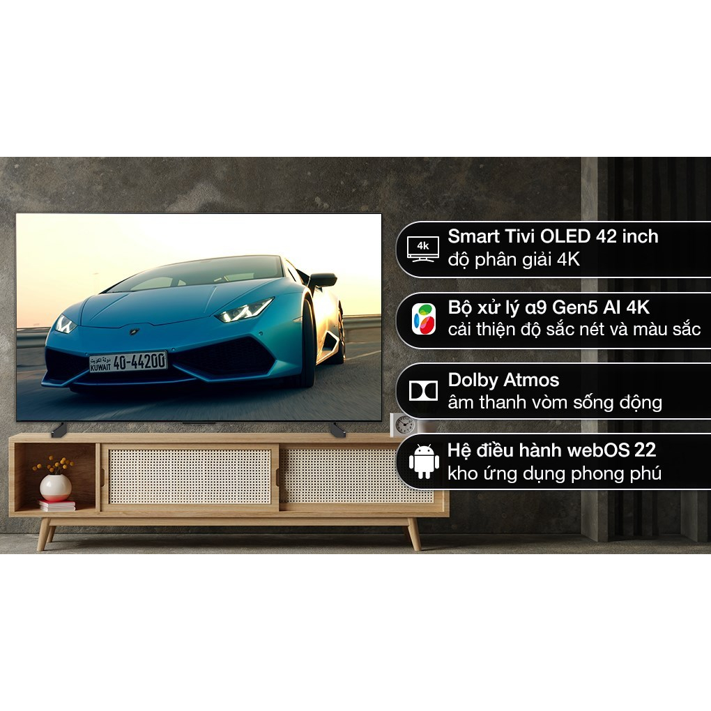 Smart Tivi OLED LG 4K 42 inch 42C2PSA 2022