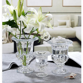 Lọ hoa thủy tinh/ ly cắm hoa, để quả phật thủ miệng loe, có 3 size thủy tinh dày và đẹp, decor