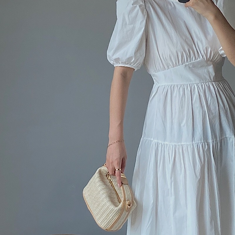 Túi cầm tay chất liệu cói phong cách Hàn Quốc mã 13