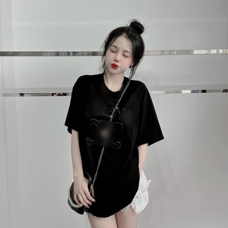 ÁO COTTON KHÔ THÊU CÉ..LINN X hot girl siêu đẹp Freesize unisex mẫu mới nhất 2023