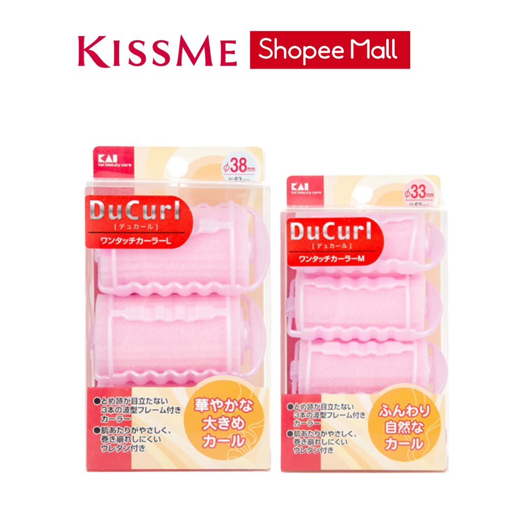 Set 3 Set 4 Lô Mút Cuốn Tóc KAI Màu Hồng Từ Nhựa Dẻo Cao Cấp Nhập Khẩu Từ Nhật Bản