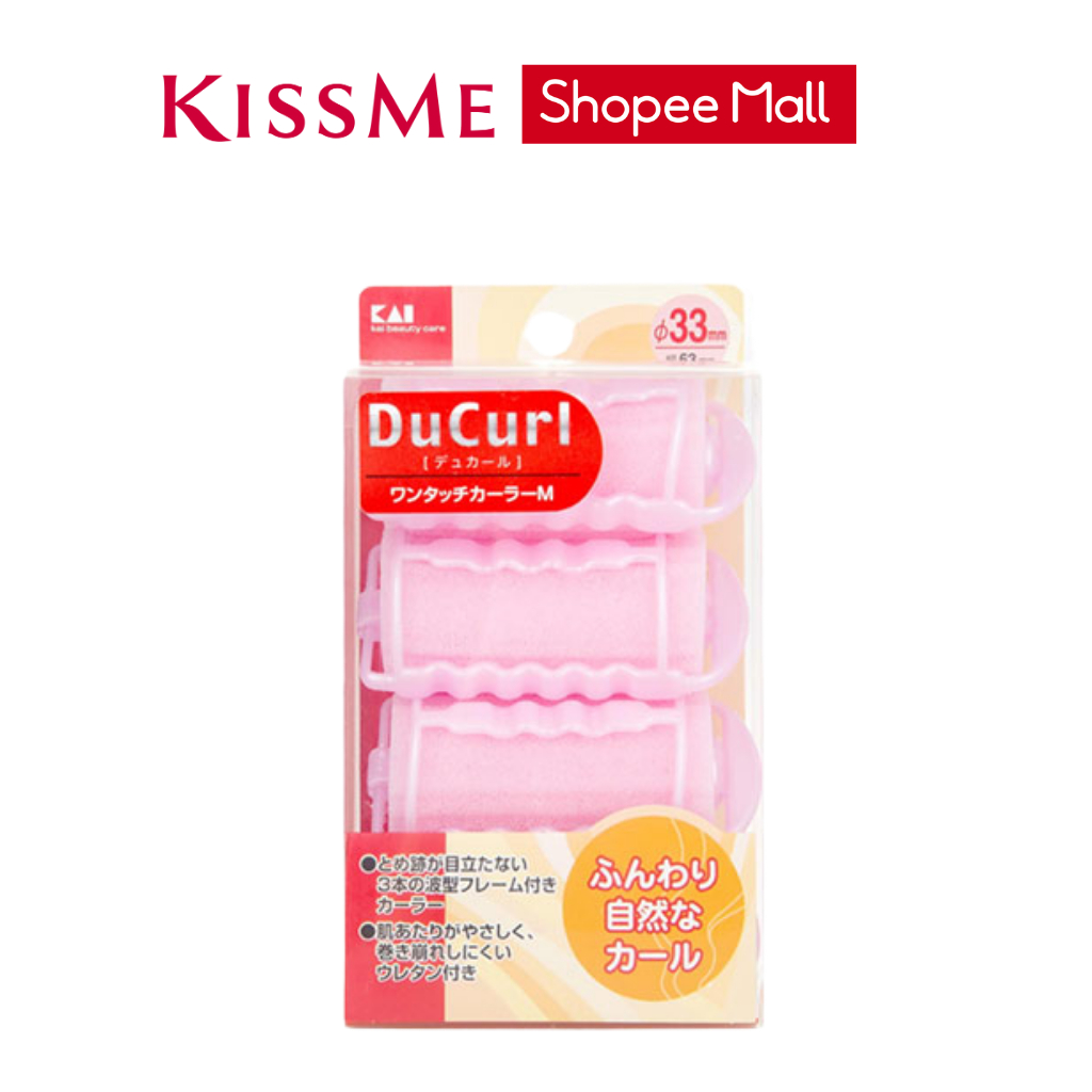 Set 3 Set 4 Lô Mút Cuốn Tóc KAI Màu Hồng Từ Nhựa Dẻo Cao Cấp Nhập Khẩu Từ Nhật Bản