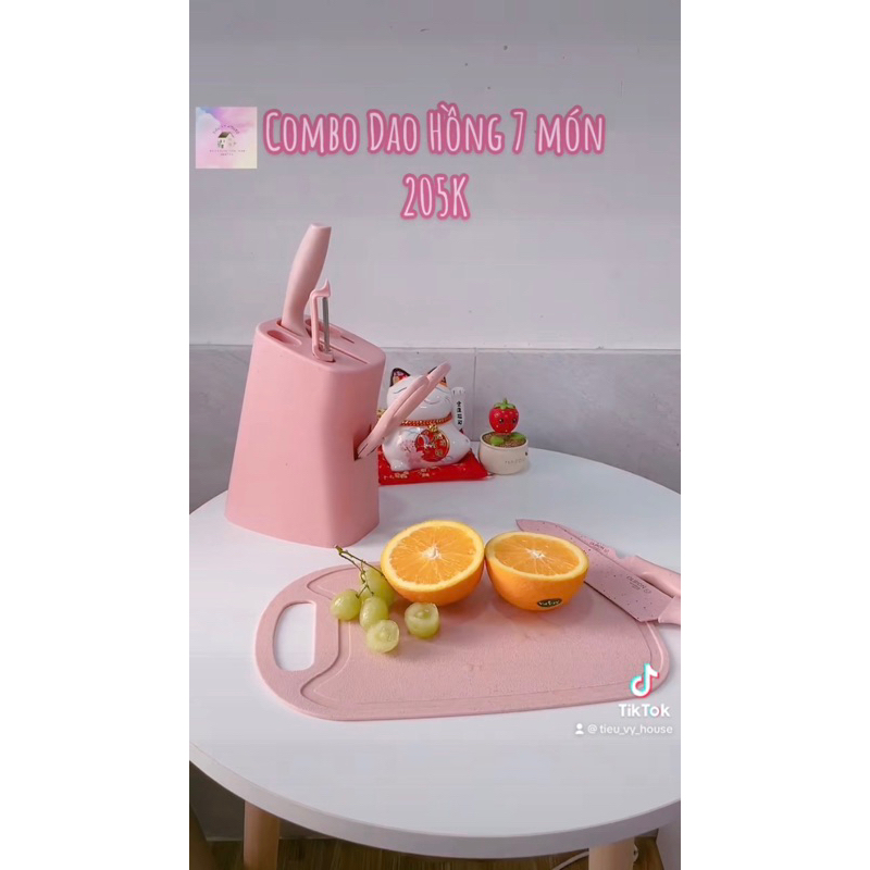 Bộ dao kéo nhà bếp lúa mạch cao cấp 7 món chi tiết chuyên dụng cho căn bếp #dao #thot #decor