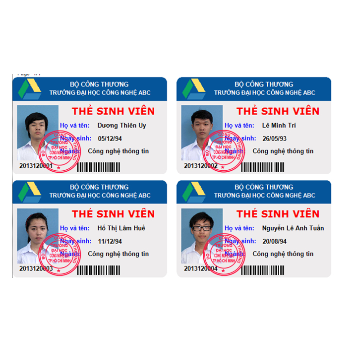 Thẻ học sinh - Thẻ sinh viên in lấy ngay - Giá rẻ tại Hà Nội