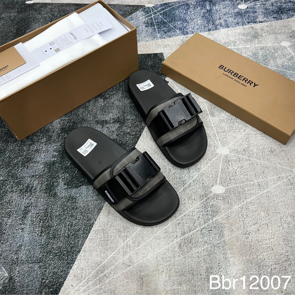 Dép Lê Bbr Kẻ Gắn Khuy Cài Nam Nữ Cháy Phố - Dép Quai Ngang Đế Tăng Chiều Cao Hot 2023