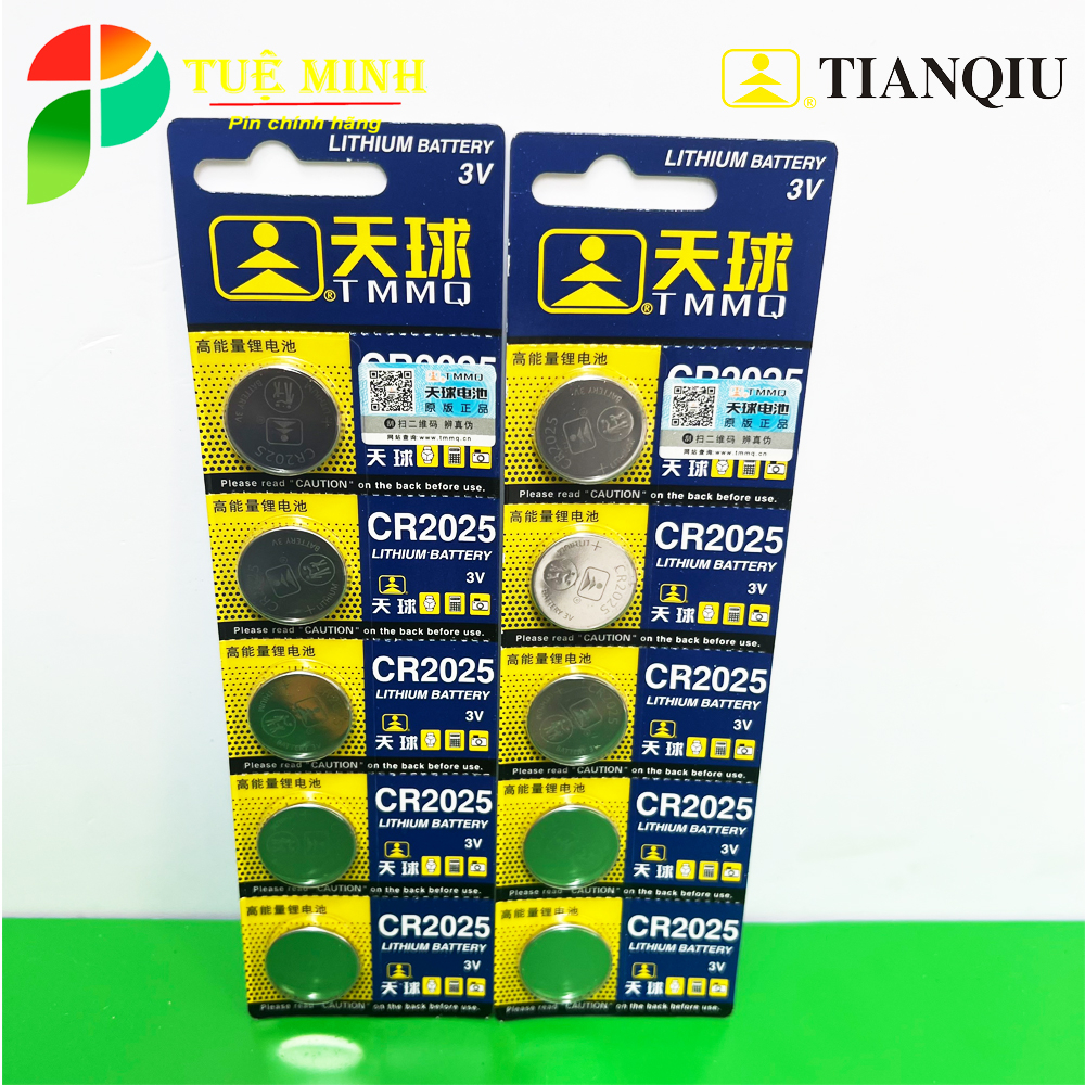 Vỉ 5 viên Pin CR2032, CR2025, CR2016 Lithium 3V giá siêu rẻ. Pin máy đo tiểu đường, cân điện tử, cmos máy tính