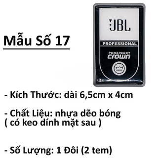 Tem Loa JBL Nhiều Mẫu ( 2 Tem )