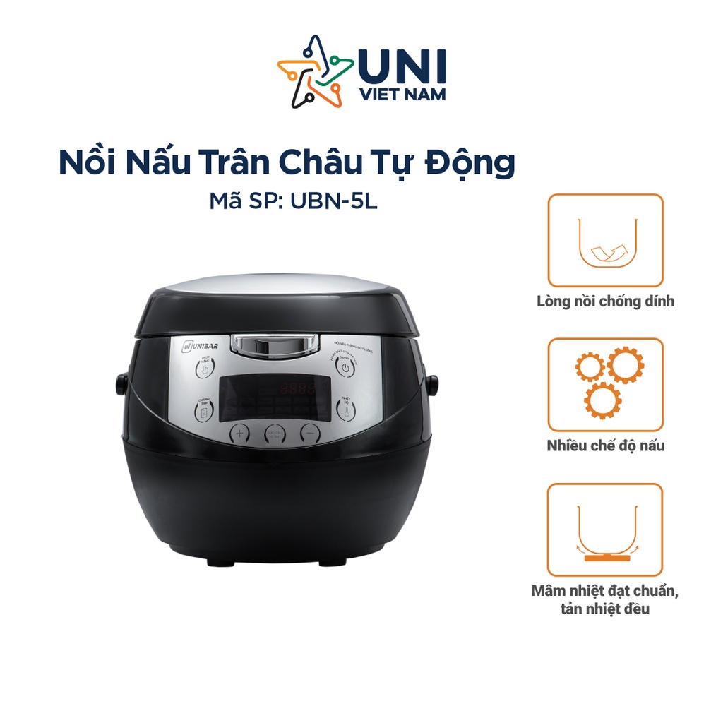 HÀNG CHÍNH HÃNG - Nồi nấu trân châu tự động Unibar 5L 8L 16L