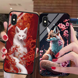 Ốp điện thoại mặt kính iphone X / ip Xs / ip Xs max in hình cáo hồ ly cực đẹp