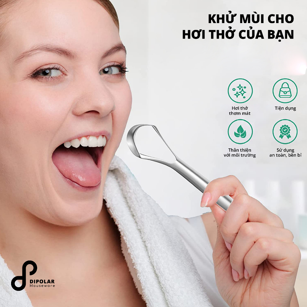 Đồ Cạo Lưỡi Dụng Cụ Vệ Sinh Chăm Sóc Răng Miệng DIPOLAR Loại Bỏ Hôi Miệng Hơi Thở Thơm Mát Dùng Cho Cả Gia Đình - DDCL01