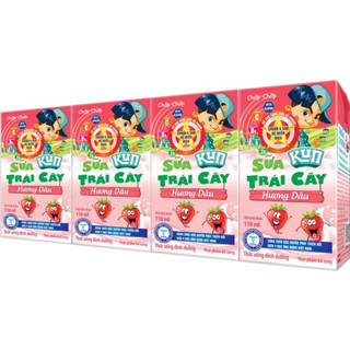  Sữa KUN  trái cây 1 lốc  4 hộp x 110ml  đủ vị cam  dâu  nho  trái cây nhiệt đới 