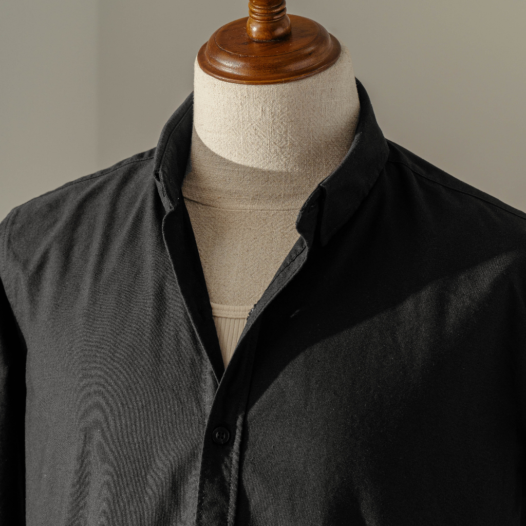 Áo Sơ Mi Nam Cao Cấp Black Oxford Shirt BY COTTON