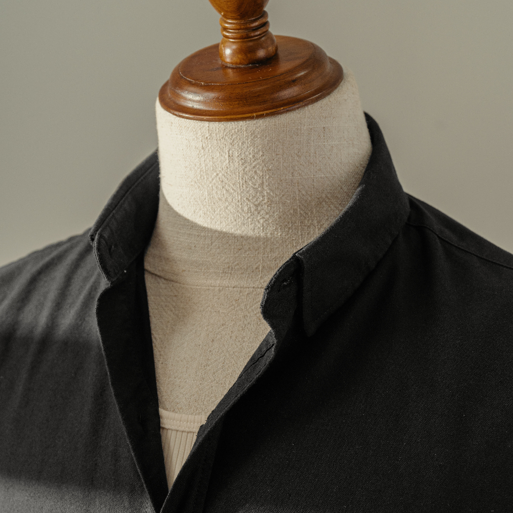 Áo Sơ Mi Nam Cao Cấp Black Oxford Shirt BY COTTON