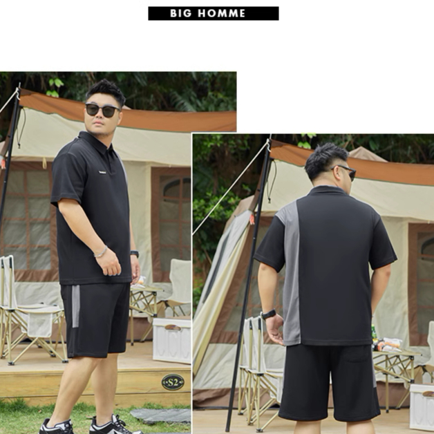 Bộ Quần Áo Polo Big Size Nam Revered Áo Polo BigSize Nam Quần Đùi Nam 70-145kg Chất Liệu Poly Cao Cấp