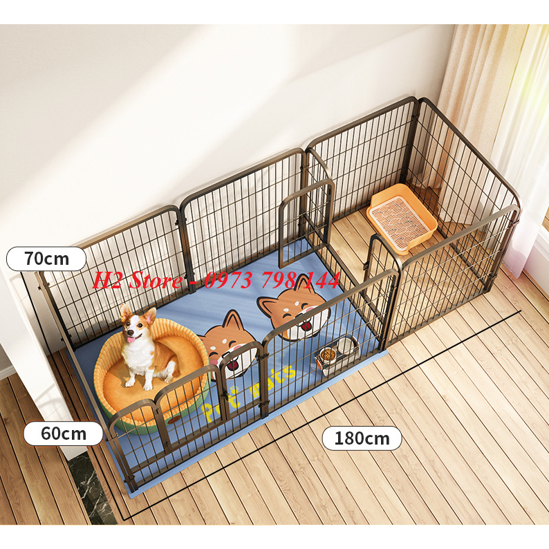Combo chuồng quây cho chó Corgi, Border Collie, Shiba Inu,... và những loài chó vừa khác kích thước 60*70cm - H2 Store.