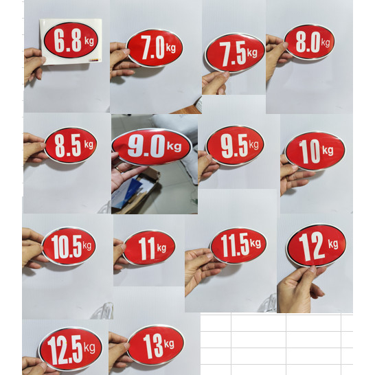 Tem số Kg -Tem dán máy giặt - sẵn keo tự dính