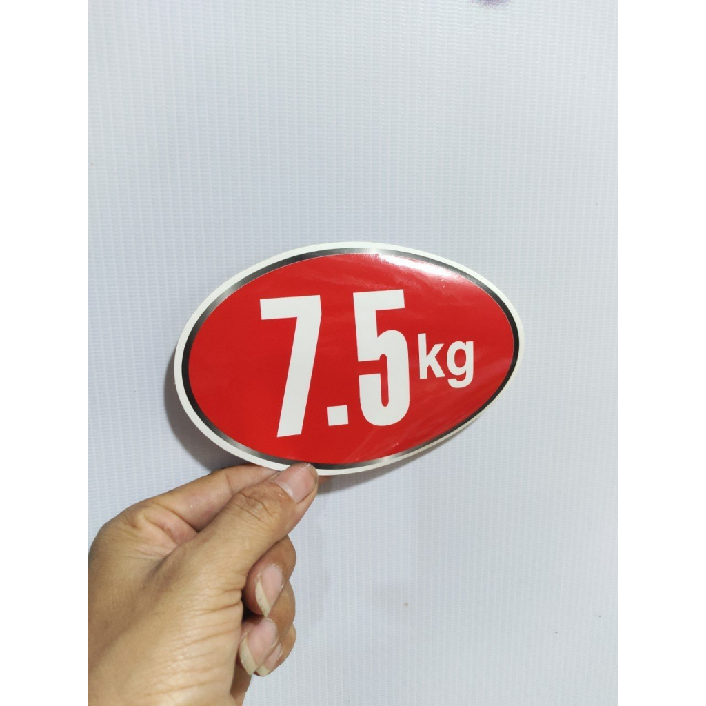 Tem số Kg -Tem dán máy giặt - sẵn keo tự dính