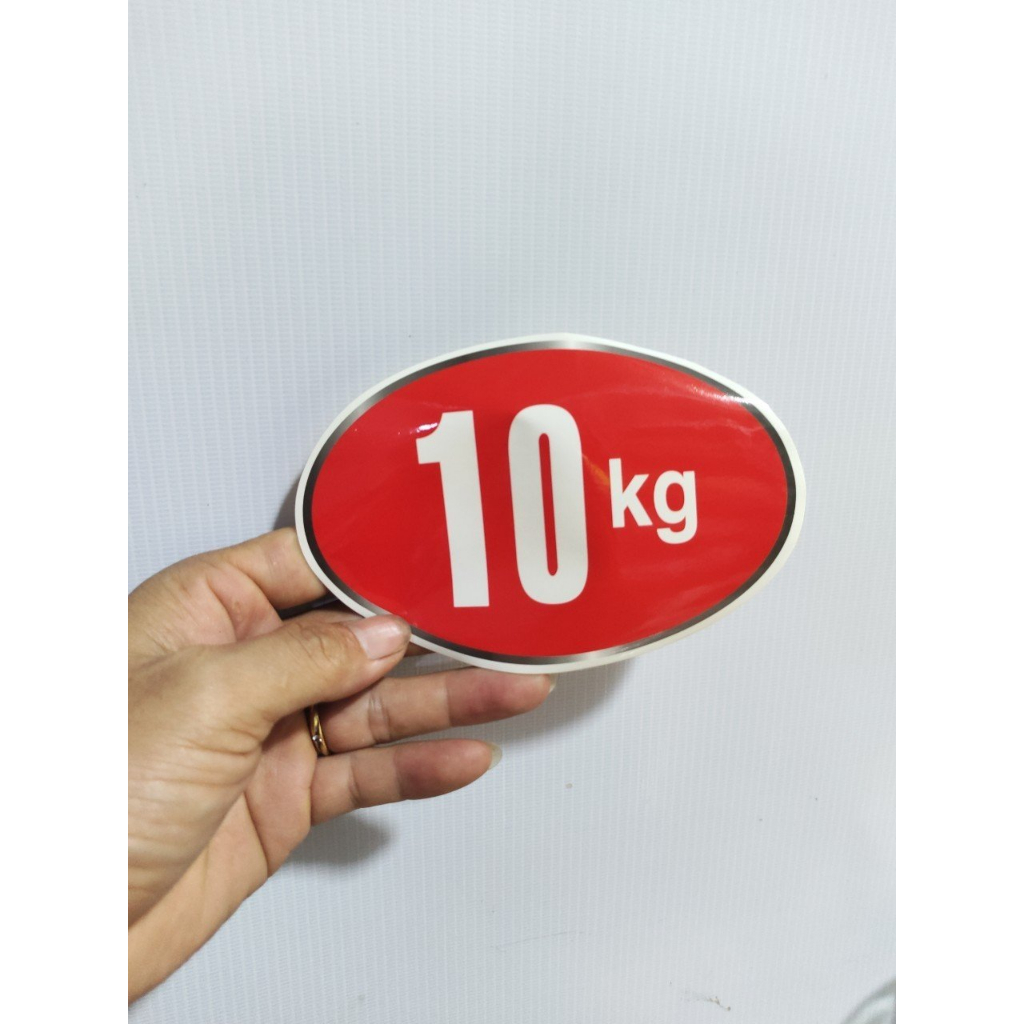 Tem số Kg -Tem dán máy giặt - sẵn keo tự dính