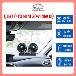 Quạt ô tô - quạt đôi mini xoay 360 độ