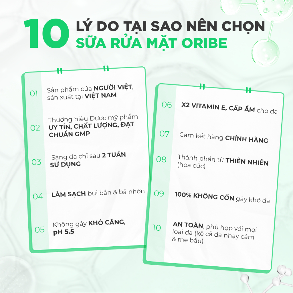 Sữa Rửa Mặt Oribe Dưỡng Ẩm Dịu Nhẹ Cho Da Mụn Dưỡng Trắng Da Thu Nhỏ Lỗ Chân Lông Kiềm Dầu Và Làm Sạch Da - 100g